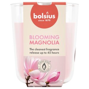 Žvakė, aromatinė Bolsius Blooming Magnolia, 45 h, Rožinė - Image 1