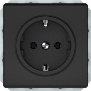 Kištukinis lizdas VILMA ST150, su įžeminimu, mat. juodos sp.