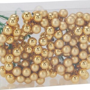 Eglutės žaisliukas, aukso, 2 cm,12 vnt. - Image 2