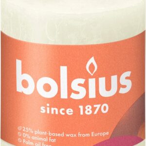 Žvakė, cilindrinė Bolsius Rustic, 8/6.8 cm, dramblio k. sp.