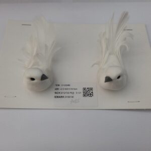 Dekoracija, Paukštis Christmas, 9 cm - Image 2