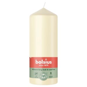 Žvakė, cilindrinė Bolsius, 15/5.8 cm, dramblio kaulo sp.