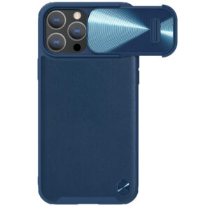 Nillkin CamShield Leather S Case Apple iPhone 14 Pro dėklas su camera cover blue - Image 1