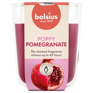 Žvakė, aromatinė Bolsius Poppy Pomegranate, 45 h