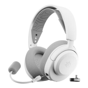 Belaidės žaidimų ausinės Steelseries Arctis Nova 3XW, balta