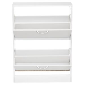 BATŲ SPINTELĖ BALTA 60X24X80 CM 4LIVING - Image 2