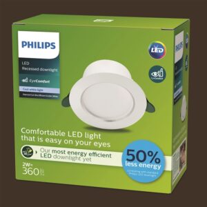 LED panelė įleidžiamas Philips Diamond, 2W, 4K, LED, baltas - Image 2