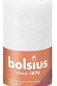 Žvakė, cilindrinė Bolsius Rustic, 13/6.8 cm, balta