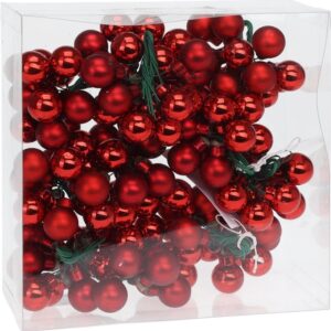 Eglutės žaisliukas, raudonas, 2 cm, 12 vnt. - Image 2