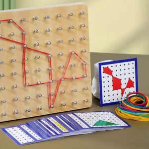 Edukacinis žaislas Wood Geoboard  CZS-411 - Image 3