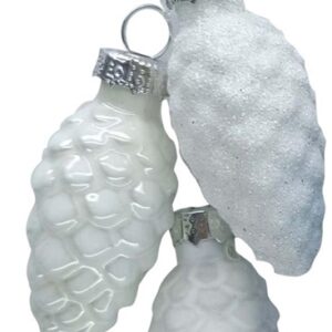 Eglutės žaisliukai Christmas Touch, 6 cm, stiklas, 3 vnt.