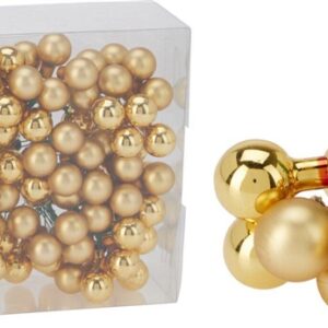 Eglutės žaisliukas, aukso, 2 cm,12 vnt. - Image 3