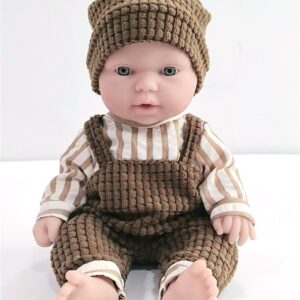 Lėlė - kūdikis su priedais Pure baby 706629W, 25 cm