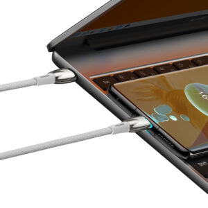 Baseus CADH000802 USB-C - USB-C PD kabelis 100W 5A 480Mb/s 2m - baltos spalvos - Image 4