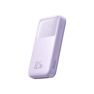 Baseus Comet Series powerbank with display 20000mAh 22.5W - purple + USB-A / USB-C kabelis - Image 8
