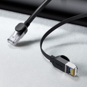 Baseus High Speed ​​flat Ethernet CAT6 RJ45 network cable 1m - juodos spalvos - Image 8