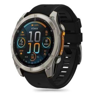 Tech-Protect Silicone Line apyrankė skirta Garmin Fenix 5X / 5X Plus / 6X / 6X Pro / 7X / 8 (51 mm) - juodos spalvos