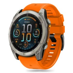 Tech-Protect Silicone Line apyrankė skirta Garmin Fenix 5X / 5X Plus / 6X / 6X Pro / 7X / 8 (51 mm) - oranžinės spalvos