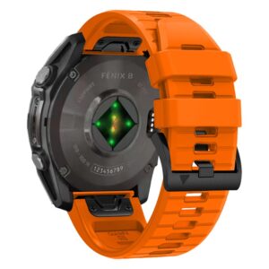 Tech-Protect Silicone Line apyrankė skirta Garmin Fenix 5X / 5X Plus / 6X / 6X Pro / 7X / 8 (51 mm) - oranžinės spalvos - Image 2