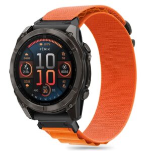 Tech-Protect Nylon Pro apyrankė skirta Garmin Fenix 5X / 5X PLUS / 6X / 6X Pro / 7X / 8 (51 MM) - oranžinės spalvos - Image 2