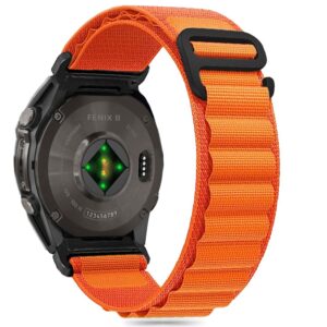 Tech-Protect Nylon Pro apyrankė skirta Garmin Fenix 5 / 6 / 6 Pro / 7 / 8 (47MM) - oranžinės spalvos