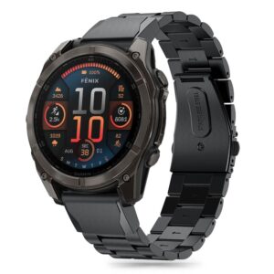 Tech-Protect Stainless apyrankė skirta Garmin Fenix 5 / 6 / 6 Pro / 7 / 8 (47MM) - juodos spalvos