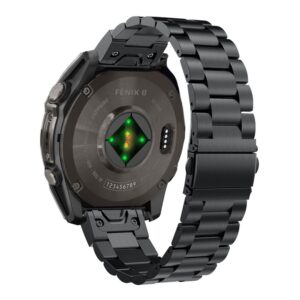 Tech-Protect Stainless apyrankė skirta Garmin Fenix 5 / 6 / 6 Pro / 7 / 8 (47MM) - juodos spalvos - Image 3