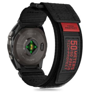Tech-Protect Scout Pro apyrankė skirta Garmin Fenix 5 / 6 / 6 Pro / 7 / 8 (47MM) - juodos spalvos