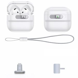ESR Pulse Halolock Magsafe dėklas skirtas AirPods 4 - baltos spalvos - Image 2