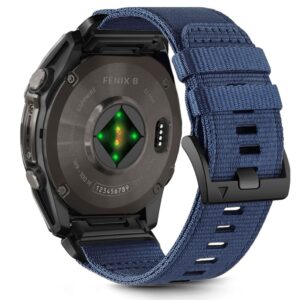 Tech-Protect Nylon apyrankė skirta Garmin Fenix 5X / 5X PLUS / 6X / 6X PRO / 7X / 8 (51 mm) - Blue