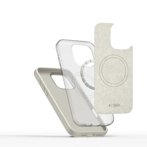 Tech-Protect Silicone PU MagSafe dėklas skirtas Apple iPhone 16 Pro Max - Beige - Image 3