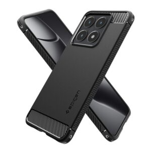 Spigen Rugged Armor dėklas skirtas Xiaomi 14T - Matte juodos spalvos - Image 2