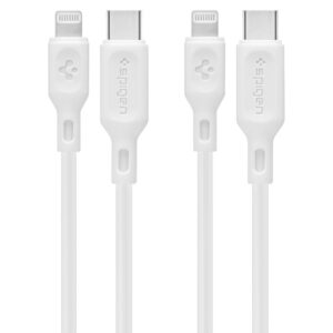Spigen DuraSync MFi USB-C / Lightning Cable 2-Pack 100cm - baltos spalvos - Image 2