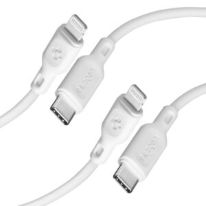 Spigen DuraSync MFi USB-C / Lightning Cable 2-Pack 100cm - baltos spalvos - Image 5