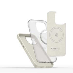 Tech-Protect Silicone PU Case MagSafe for Apple iPhone 15 Pro - Beige - Image 2