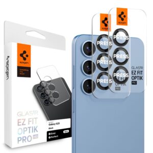 Spigen Optik Pro GLAS.TR EZ FIT 2-pack Camera Cover for Samsung Galaxy S25+ - juodos spalvos - Image 1