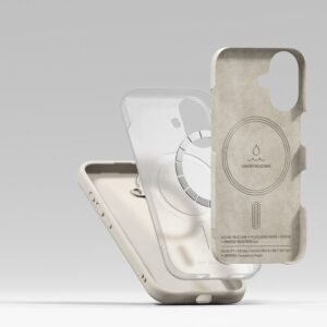 Ringke Silicone MagSafe Apple iPhone 16 Case - Beige - Image 7