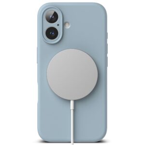 Ringke Silicone MagSafe Apple iPhone 16 Case - Blue - Image 4