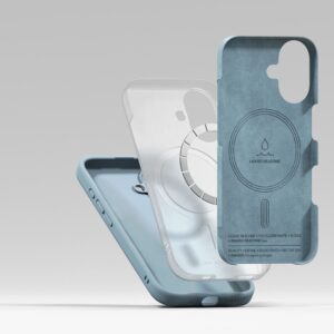 Ringke Silicone MagSafe Apple iPhone 16 Case - Blue - Image 7