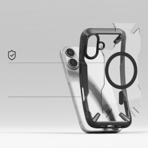 Ringke Fusion X MagSafe dėklas skirtas Iphone 16 - juodos spalvos - Image 5