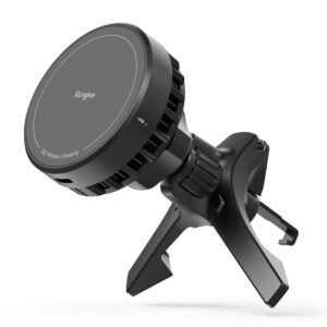 Ringke Peltier QI2 MagSafe 15W Wireless Car Charger for Air Vent - juodos spalvos