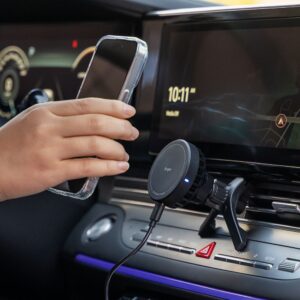 Ringke Peltier QI2 MagSafe 15W Wireless Car Charger for Air Vent - juodos spalvos - Image 3