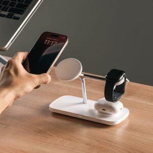Ringke 3in1 QI2 MagSafe Wireless Charger - baltos spalvos - Image 7
