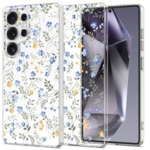 Tech-Protect FlexAir dėklas skirtas Samsung Galaxy S25 Ultra - Daisies with Leaves - Image 1