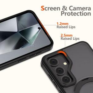 Tech-Protect MagMat MagSafe dėklas skirtas Samsung Galaxy S25 - Matte juodos spalvos - Image 2