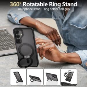 Tech-Protect MagMat MagSafe dėklas skirtas Samsung Galaxy S25 - Matte juodos spalvos - Image 3