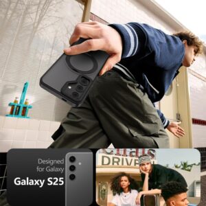 Tech-Protect MagMat MagSafe dėklas skirtas Samsung Galaxy S25 - Matte juodos spalvos - Image 4