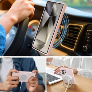 Tech-Protect Liquid Silicone MagSafe dėklas skirtas Samsung Galaxy S25 Ultra - rožinės spalvos - Image 3