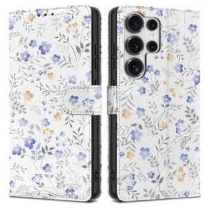 Tech-Protect Wallet dėklas skirtas Samsung Galaxy S25 Ultra - Daisies with Leaves - Image 1