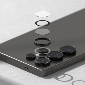 Ringke Camera Frame Protector 2-pack for Samsung Galaxy S25 Ultra - juodos spalvos - Image 4